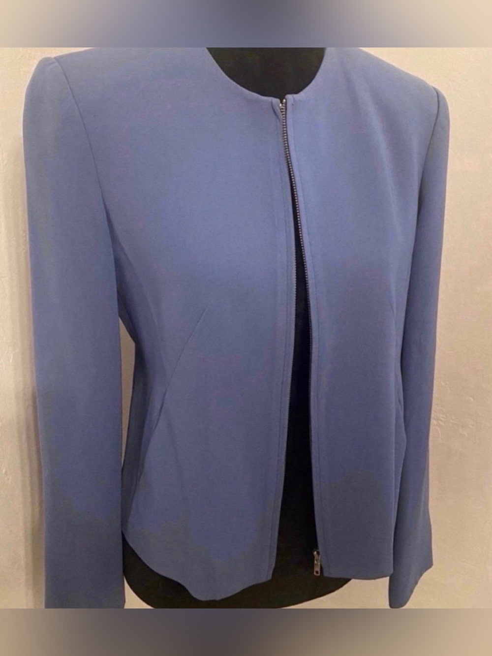 Women’s Classic Women's Zip-Front Jacket in Periwinkle Blue (Size S)